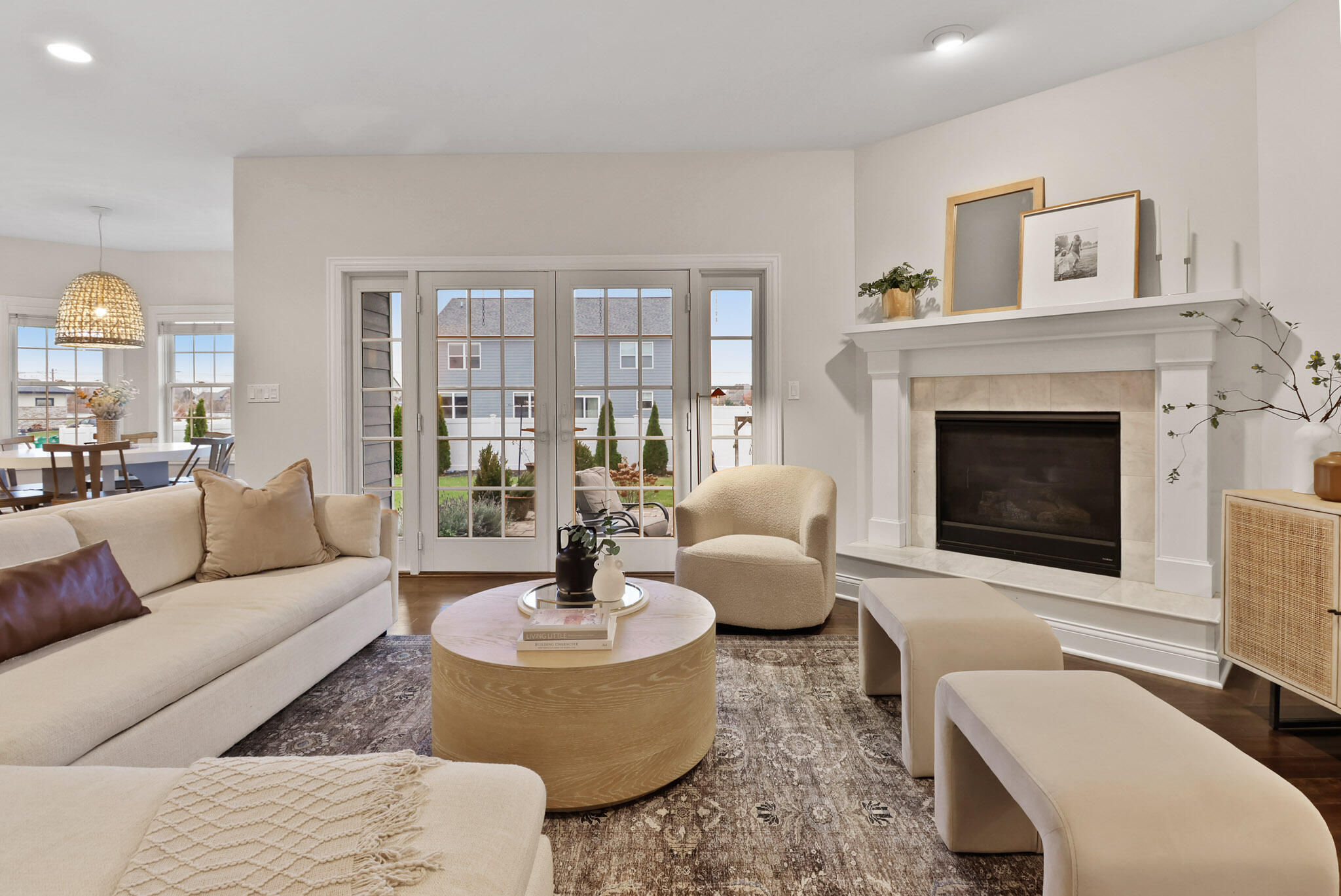 10230 Barbara Lane Munster, IN 46321 - Photo 5 of 47 a living room with furniture and a fireplace