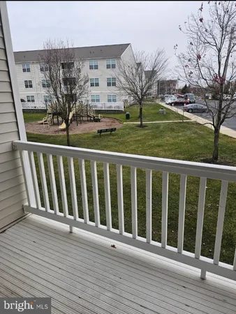 a view of a wooden deck