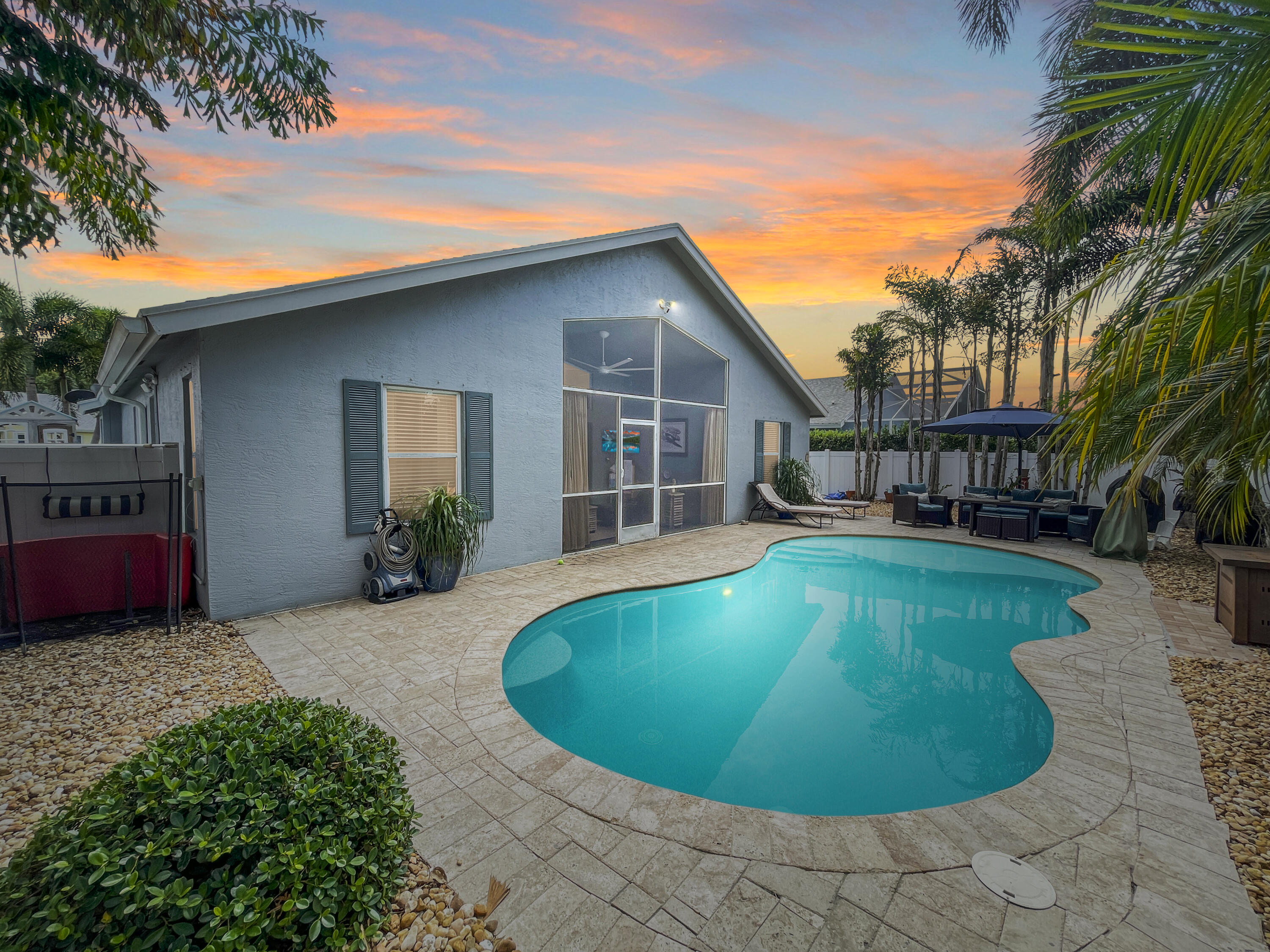 2565 Southwest Riviera Road Stuart, FL 34997 - Photo 3 of 22 Pool at Dusk