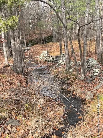 a view of a yard covered with snow