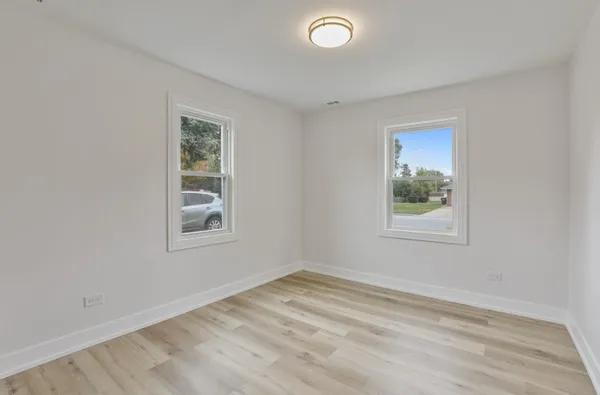 an empty room with a window