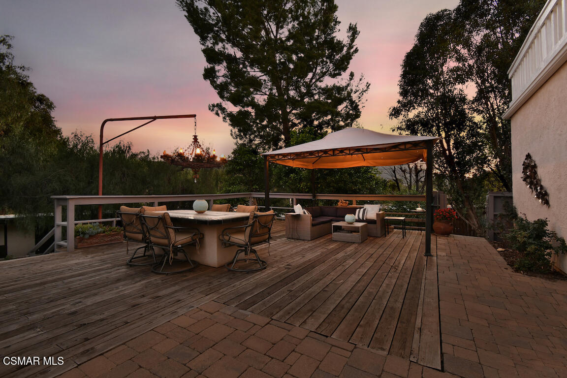 5342 Lewis Road Agoura Hills, CA 91301 - Photo 34 of 80 Backyard deck sunset views