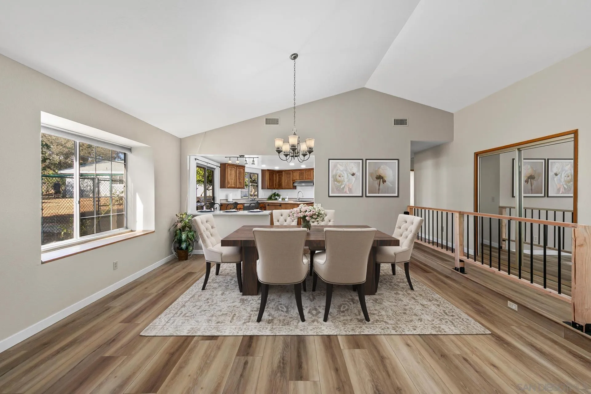 539 Steffy Road Ramona, CA 92065 - Photo 23 of 60 a view of a dining room with furniture window and wooden floor