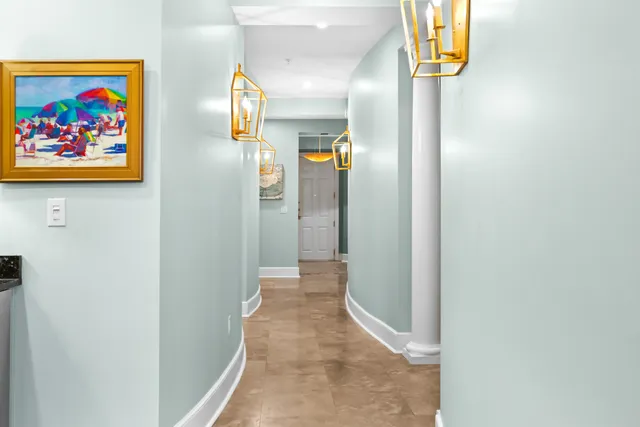 a view of a swimming pool with a lounge chair