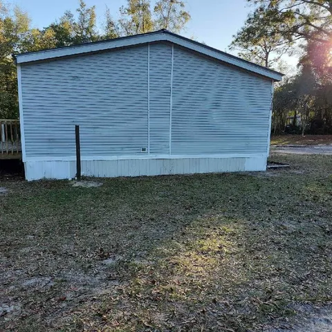 a backyard of a house