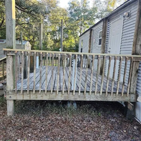 a view of a wooden fence