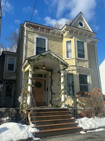 a front view of a house