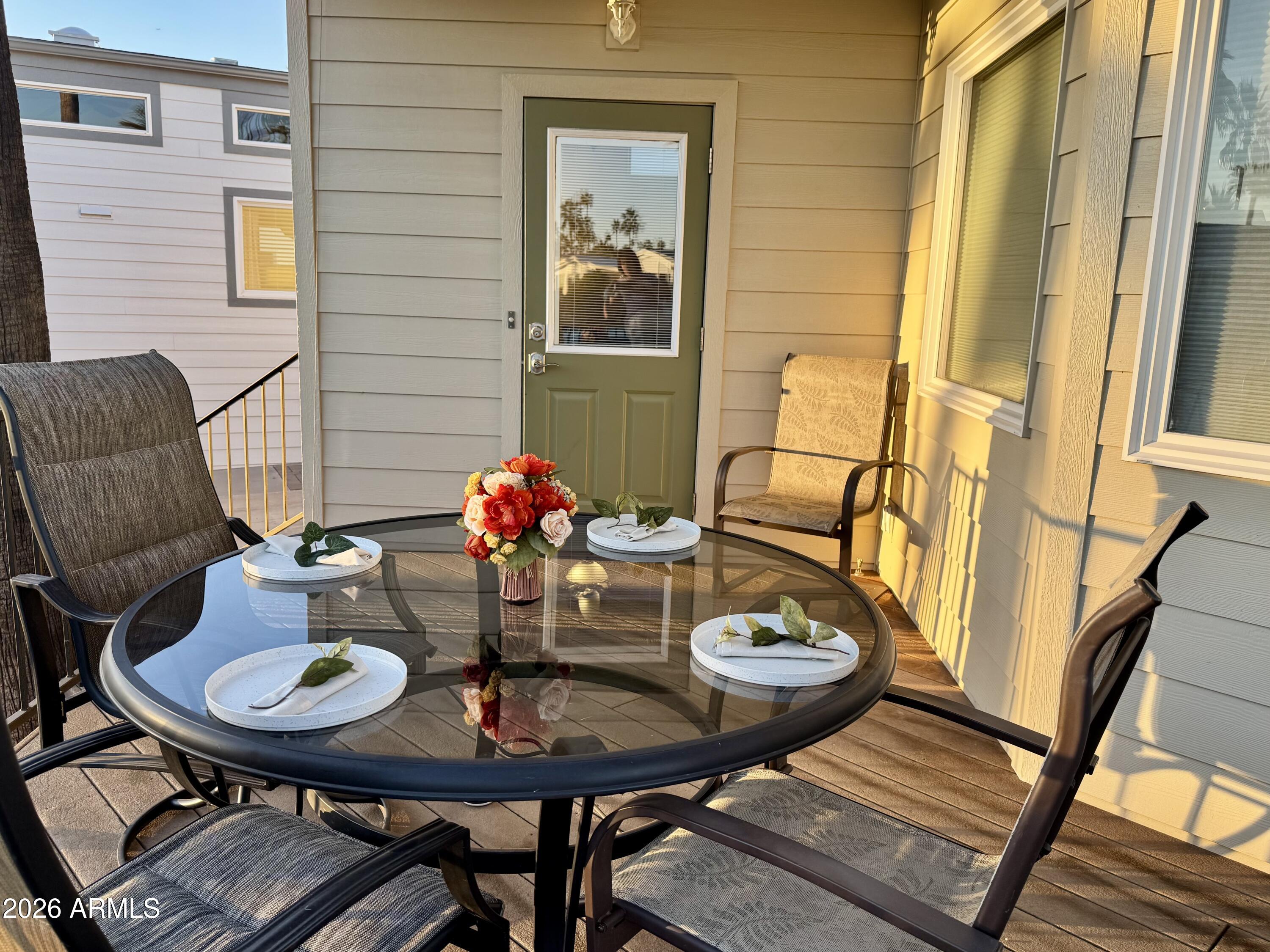 128 Aztec, Unit 214 Mesa, AZ 85205 - Photo 13 of 33 Front porch living