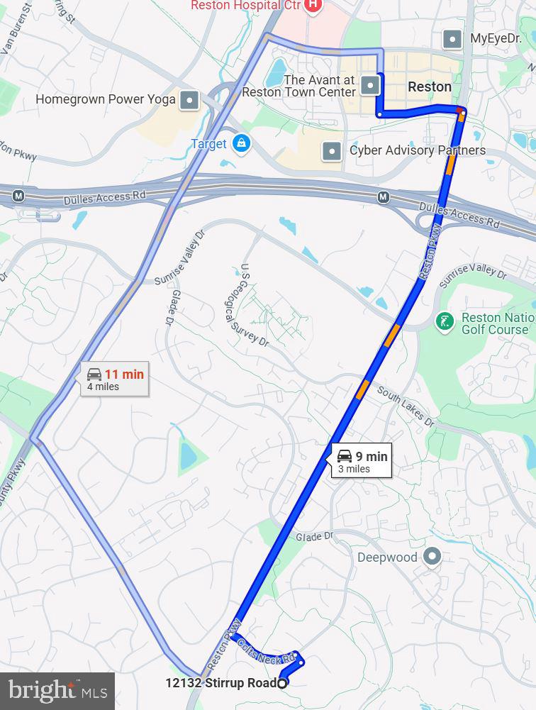 12134 Stirrup Road Reston, VA 20191 - Photo 56 of 57 Reston Town Center/Metro Stop = 9 Mins