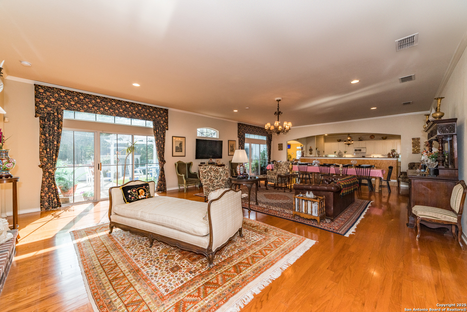 7226 North Vandiver Road San Antonio, TX 78209 - Photo 23 of 59 a living room with furniture and a wooden floor