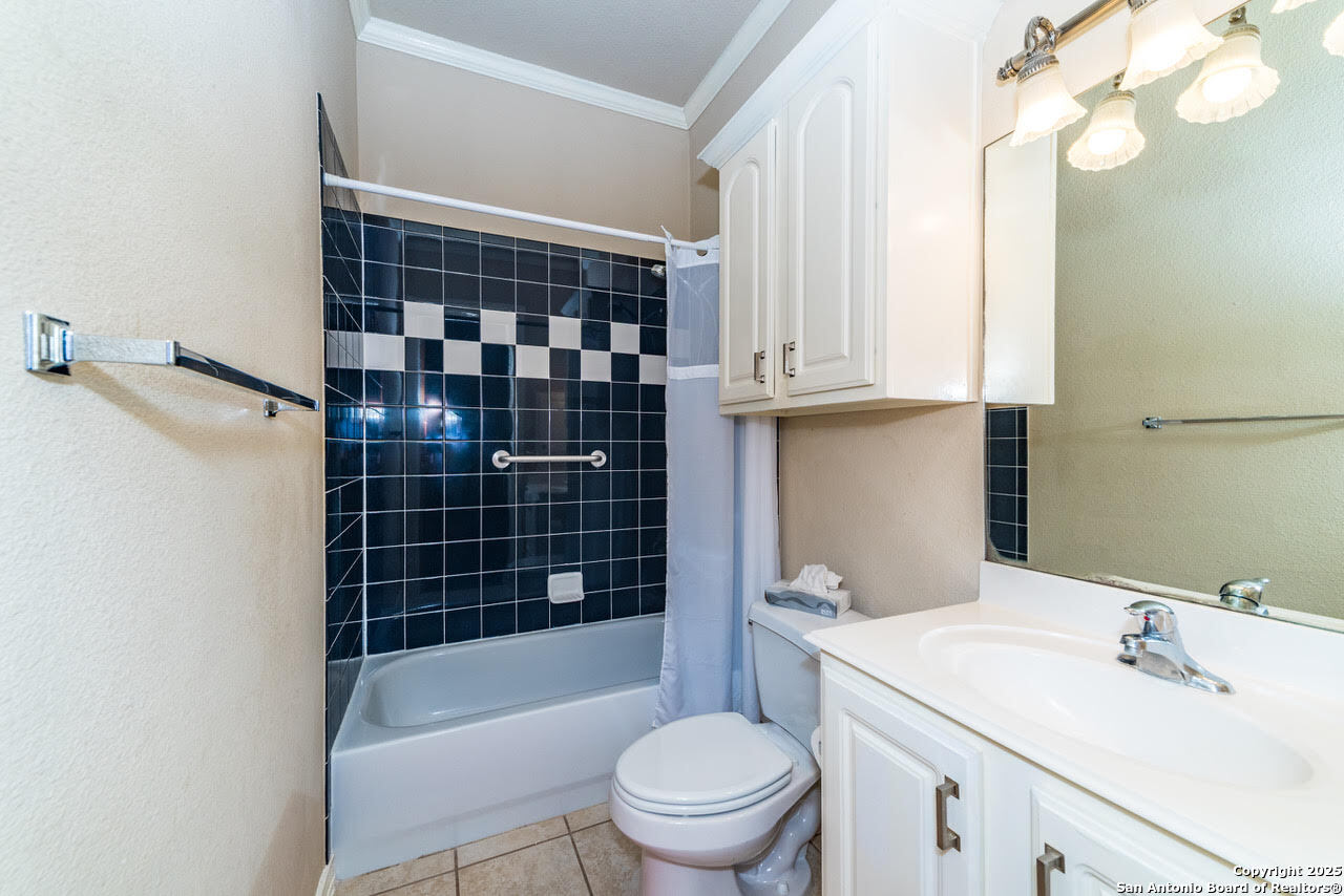 7226 North Vandiver Road San Antonio, TX 78209 - Photo 44 of 59 a bathroom with a sink a toilet and shower