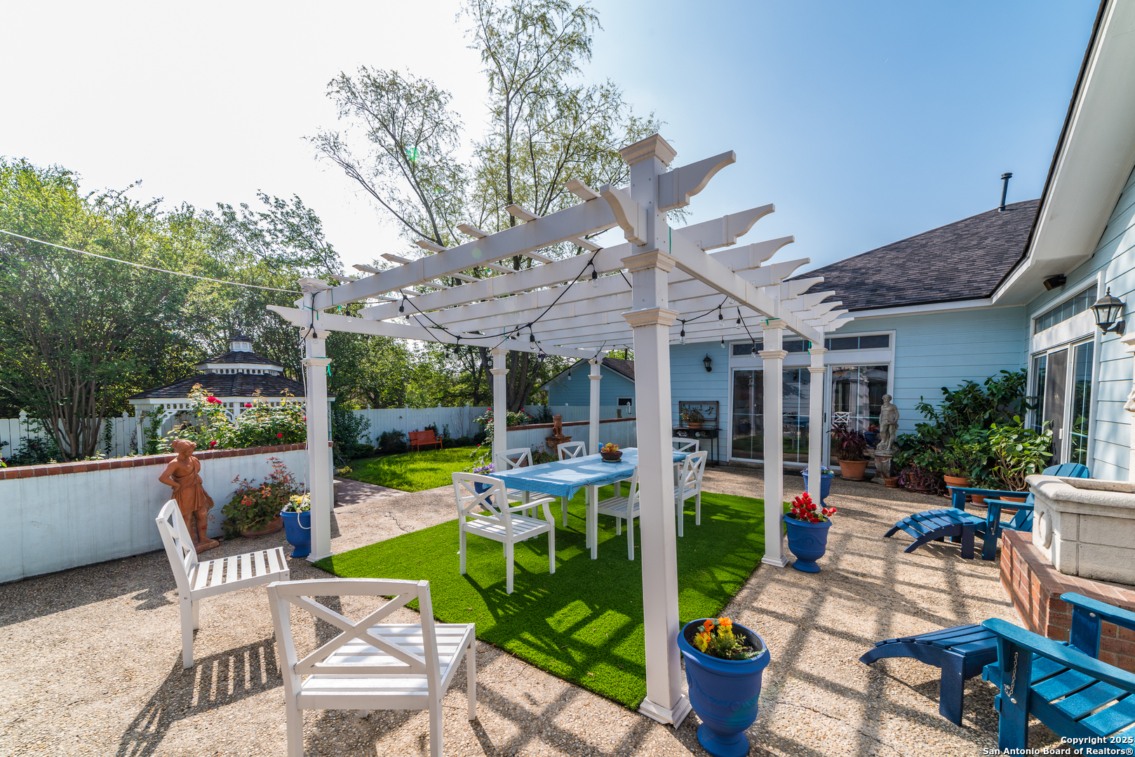 7226 North Vandiver Road San Antonio, TX 78209 - Photo 50 of 59 a view of a patio with chairs and plants