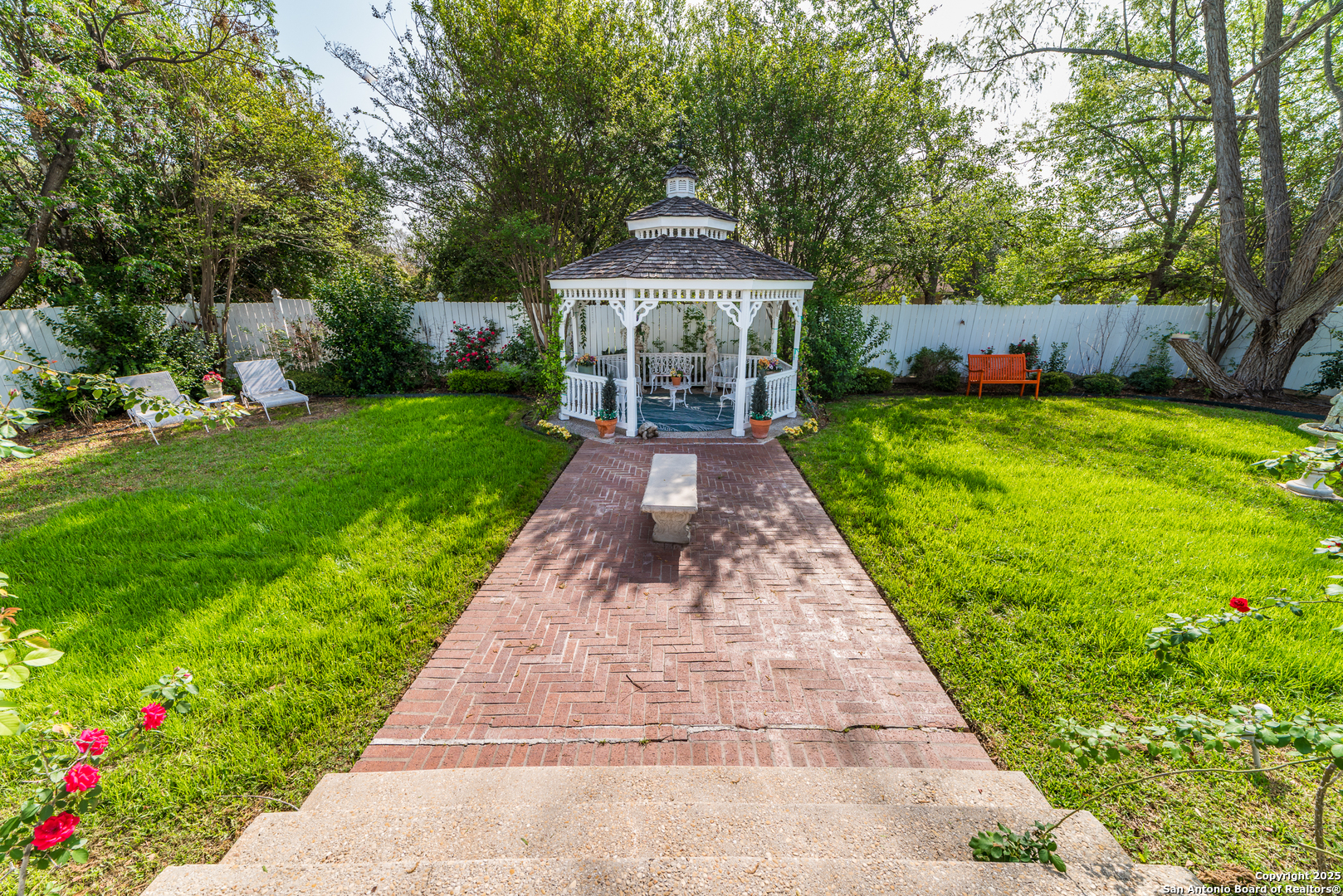 7226 North Vandiver Road San Antonio, TX 78209 - Photo 53 of 59 a front view of a house with garden