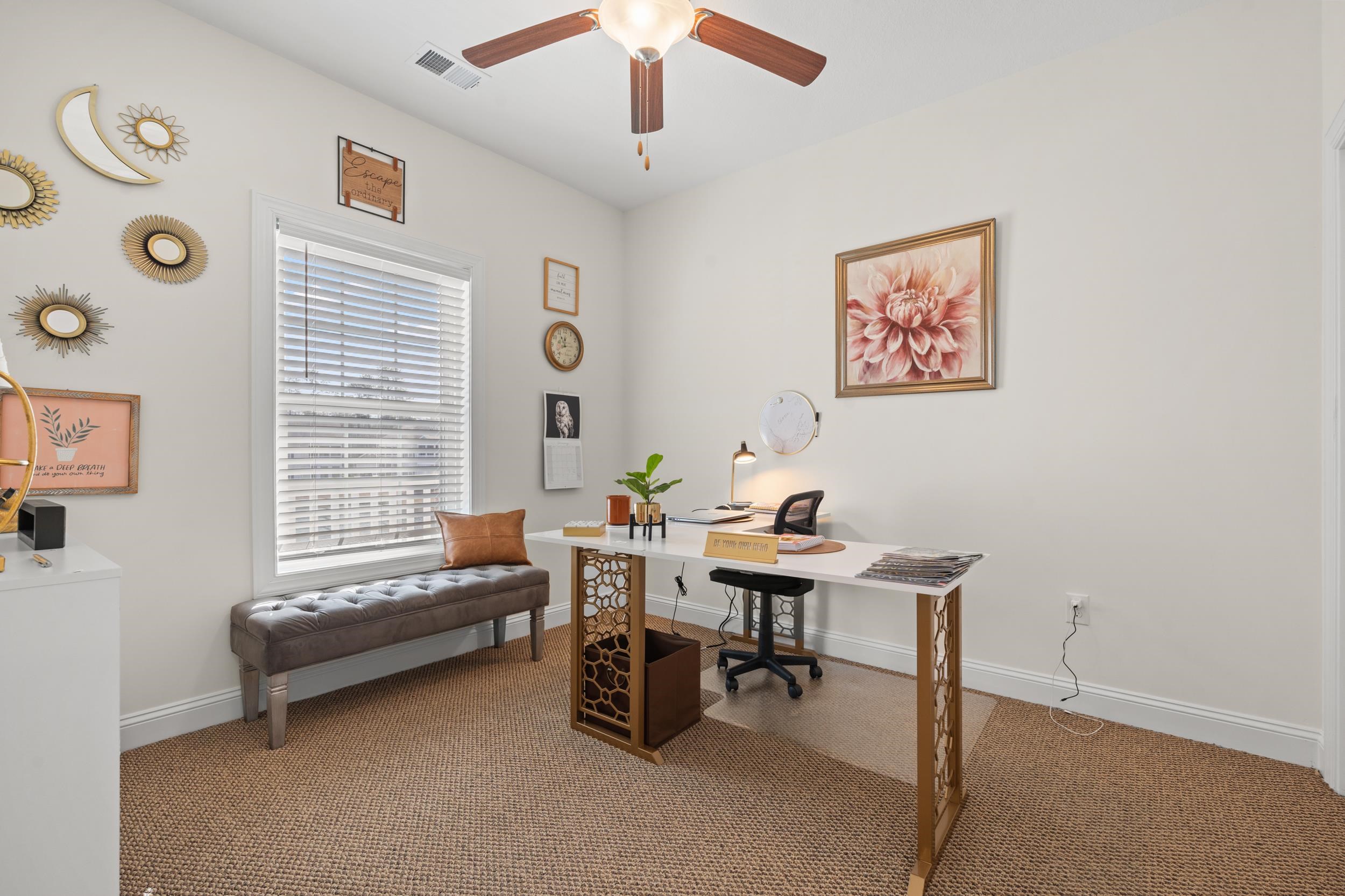 900 Jackline Place, Unit 202 Columbia, SC 29209 - Photo 6 of 39 Carpeted home office with baseboards and ceiling fan