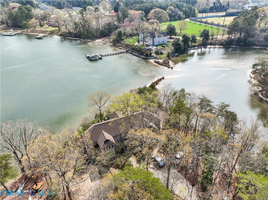 172 Sturgeon Creek Road Deltaville, VA 23043 - Photo 44 of 50 Aerial view of a nearby body of water