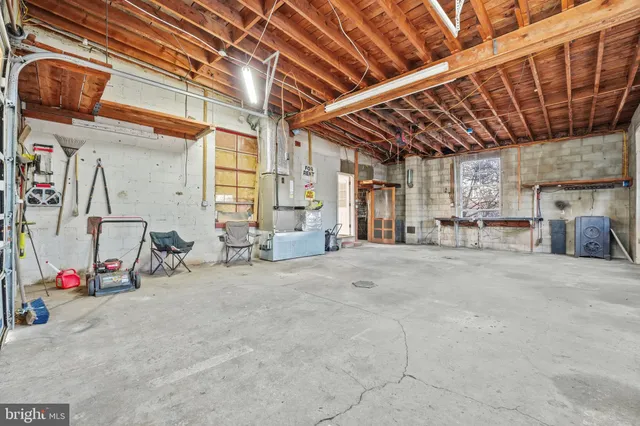 a view of the room with gym equipment