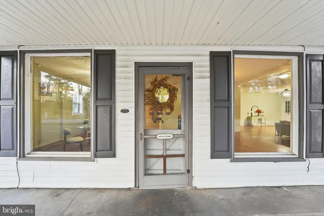 view of living room and front door