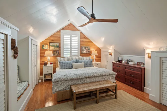 a room with furniture and closet