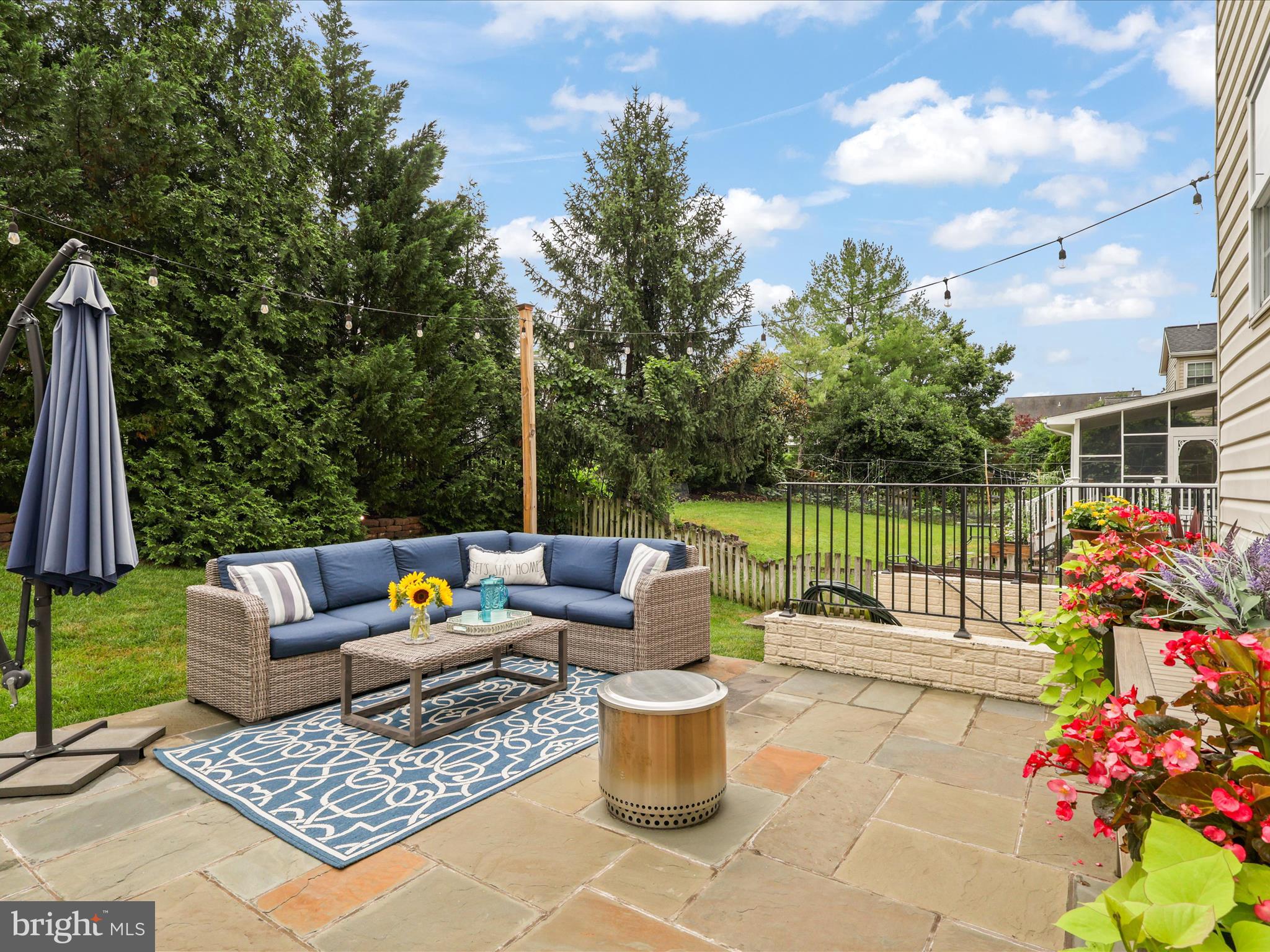 25530 Chilmark Drive Chantilly, VA 20152 - Photo 45 of 67 a view of a patio with couches potted plants and a fire pit