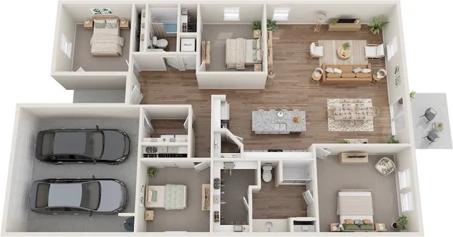 view of living room with furniture and flat screen tv