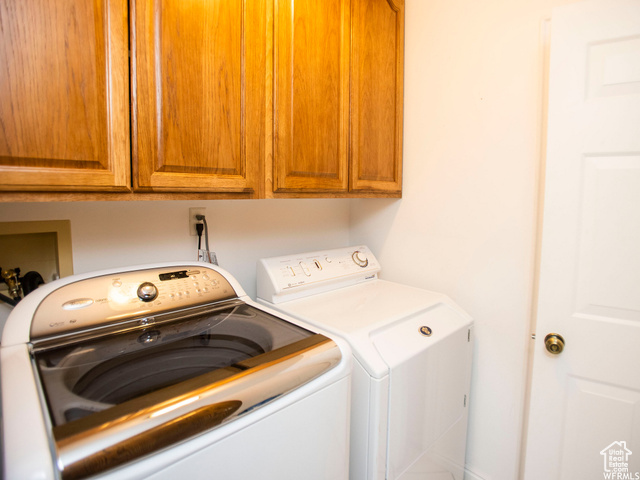 588 Raspberry Patch Road Garden City, UT 84028 - Photo 44 of 74 Washroom with cabinet space and separate washer and dryer
