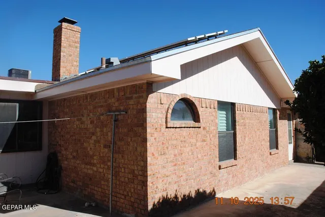 a front view of a house with windows