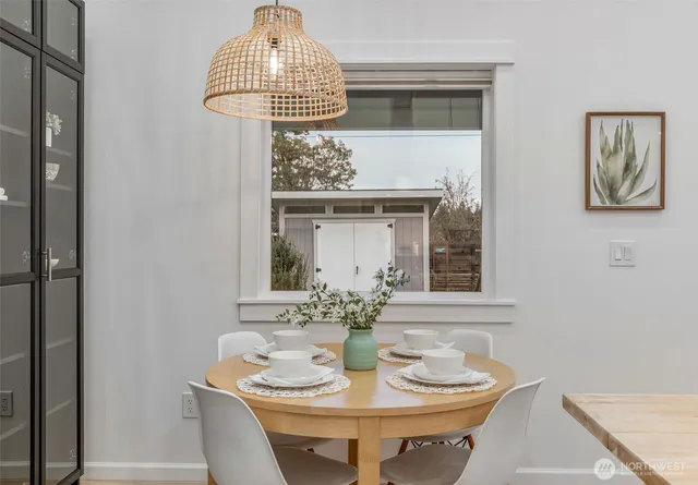a kitchen with sink and window