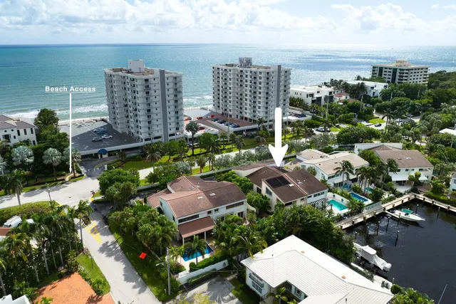 an aerial view of multiple house