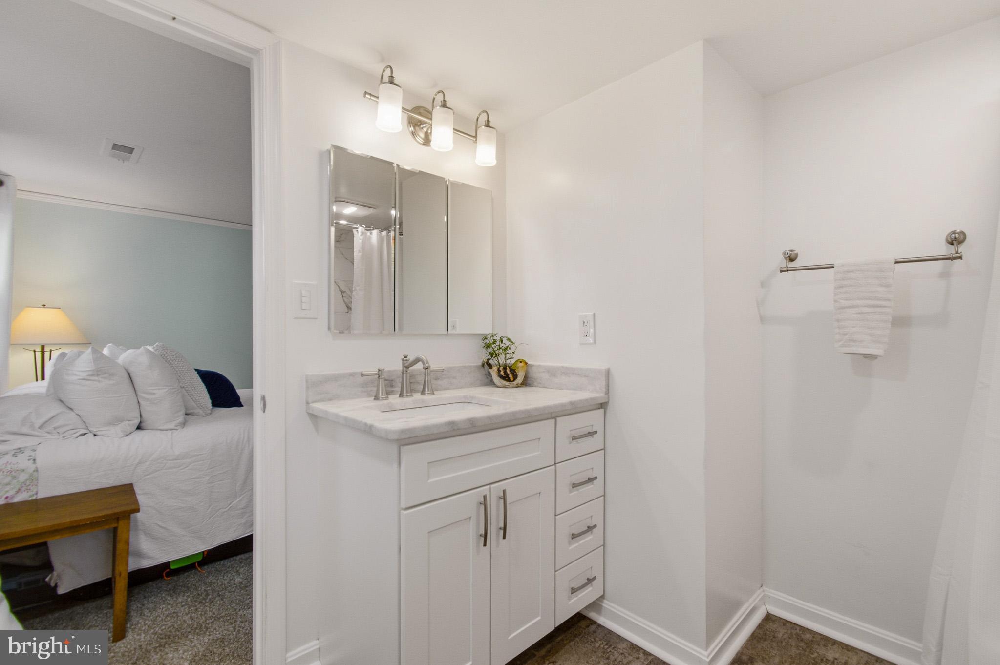 1016 Carrs Road Annapolis, MD 21403 - Photo 22 of 42 a en suite bathroom with a double vanity sink and mirror