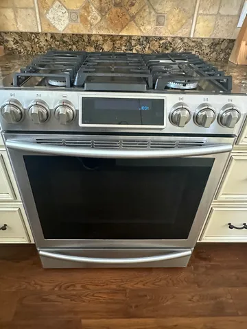 a close view of stove top oven