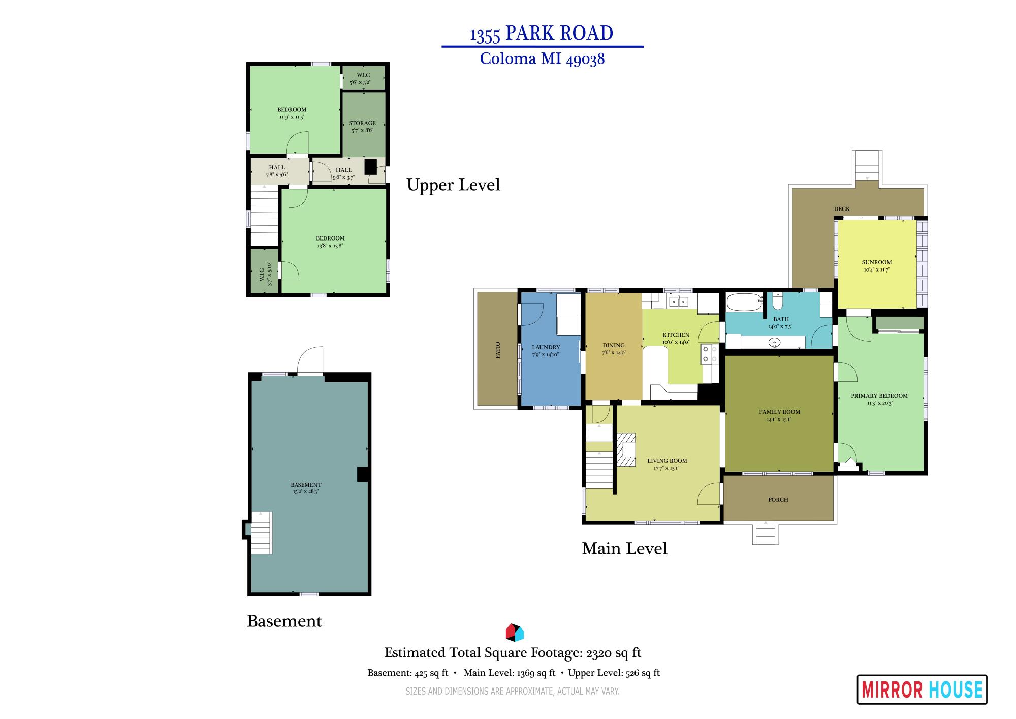 1355 Park Road Coloma, MI 49038 - Photo 34 of 37 Whole House Floor Plan