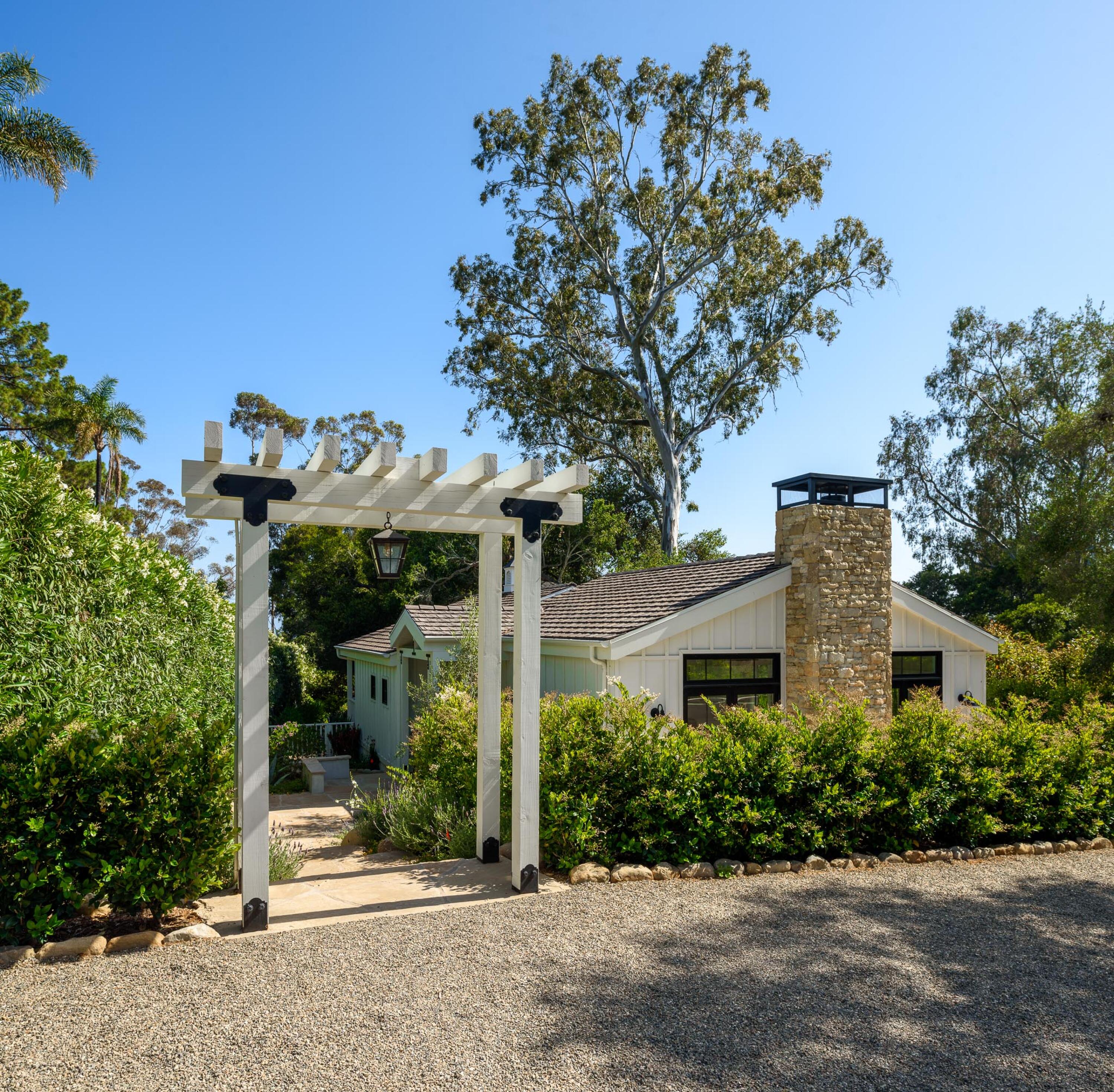 765 B Hot Springs Road Montecito, CA 93108 - Photo 2 of 33 front view of a house with a tree
