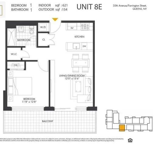 $930,000 | 134-37 35th Avenue, Unit 8E | Flushing