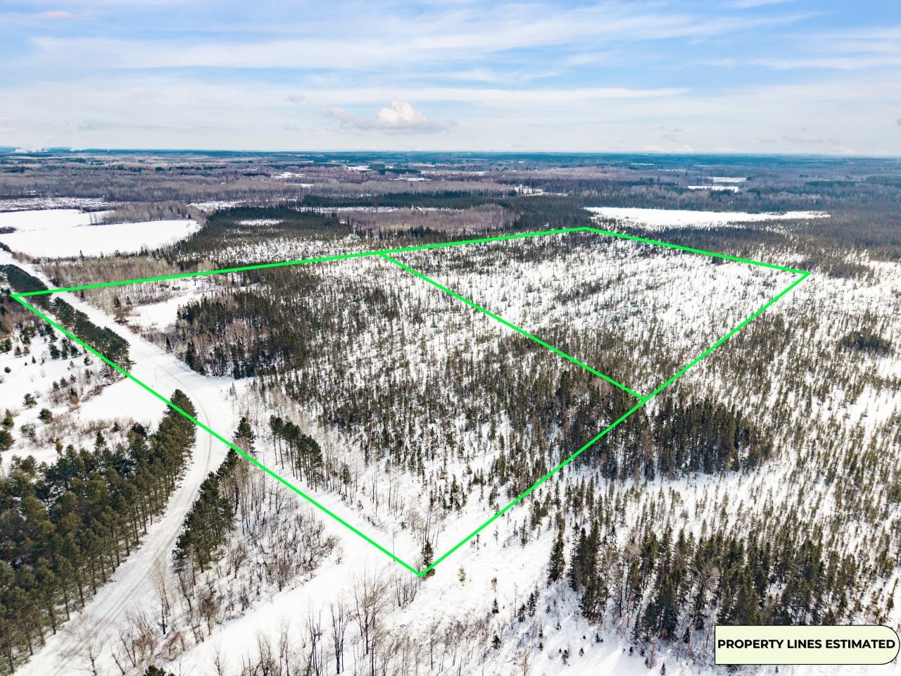 2712 Lund Road Cloquet, MN 55720 - Photo 4 of 24 Overview of rural landscape with property parcel outlined