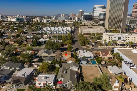 an aerial view of a city