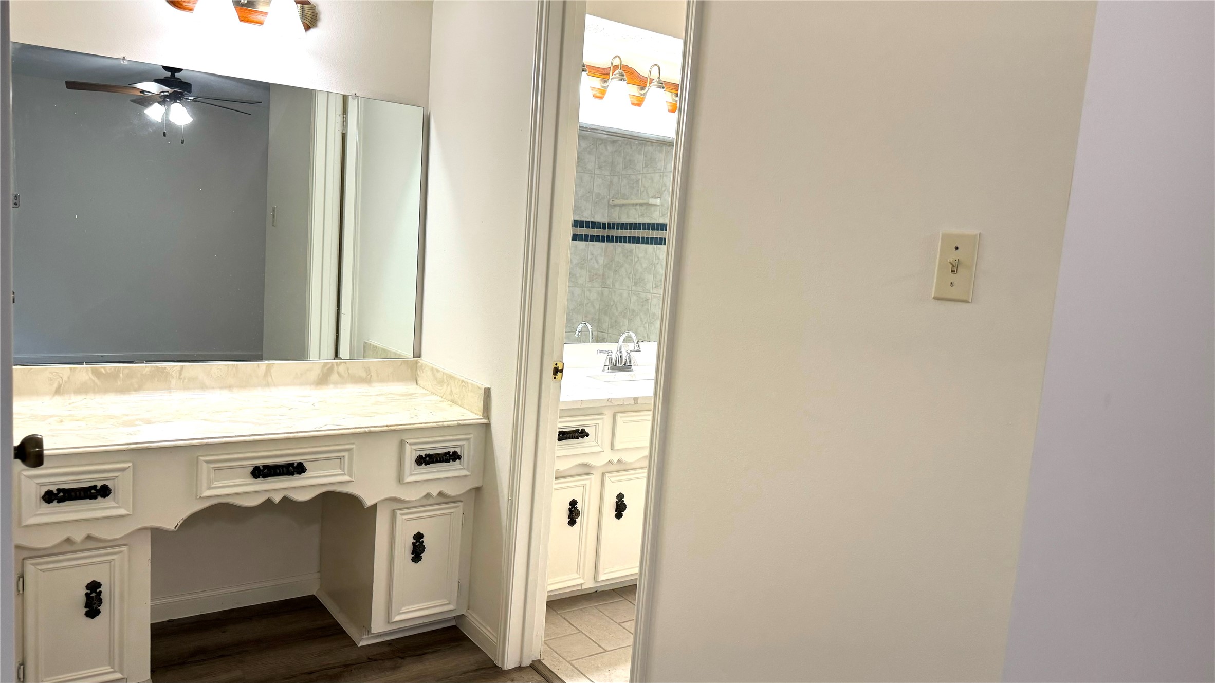 618 Cannon Ball Drive Spring, TX 77380 - Photo 16 of 26 a bathroom with a sink a mirror and a shower