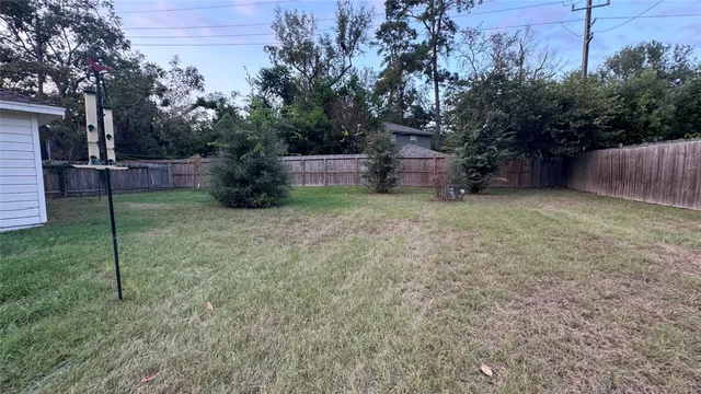 a view of a tiny house with a yard
