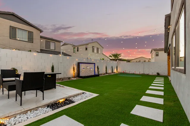 a view of outdoor space with seating