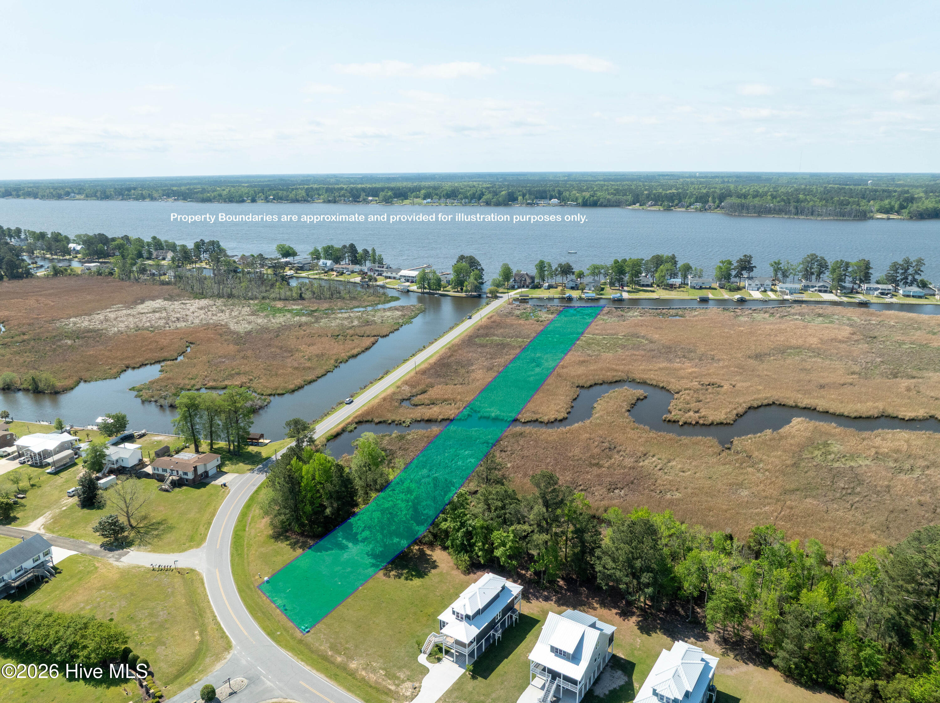 Lot 40-40a Whichards Beach Road Chocowinity, NC 27817 - Photo 14 of 15 Aerial photo of lot 40-40A with boundari
