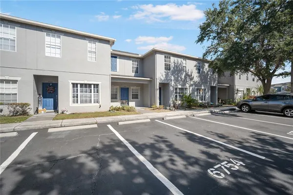 a view of a street with houses