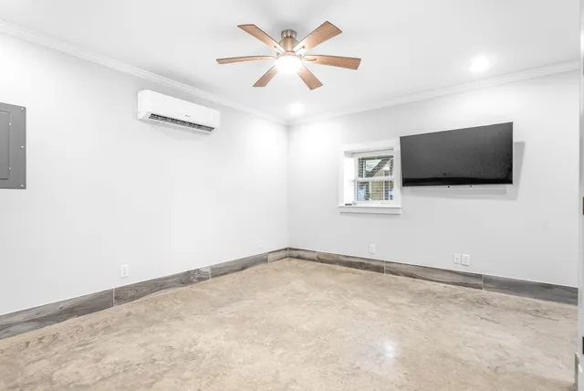 a view of a livingroom with a flat screen tv
