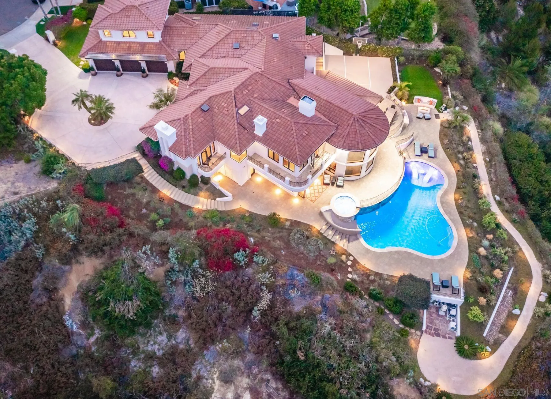 1375 Este Vista Court Encinitas, CA 92024 - Photo 2 of 31 an aerial view of a house with a swimming pool
