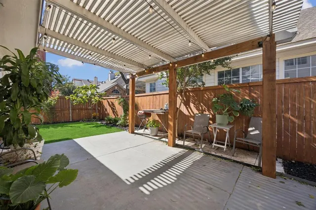 a view of a house with a patio