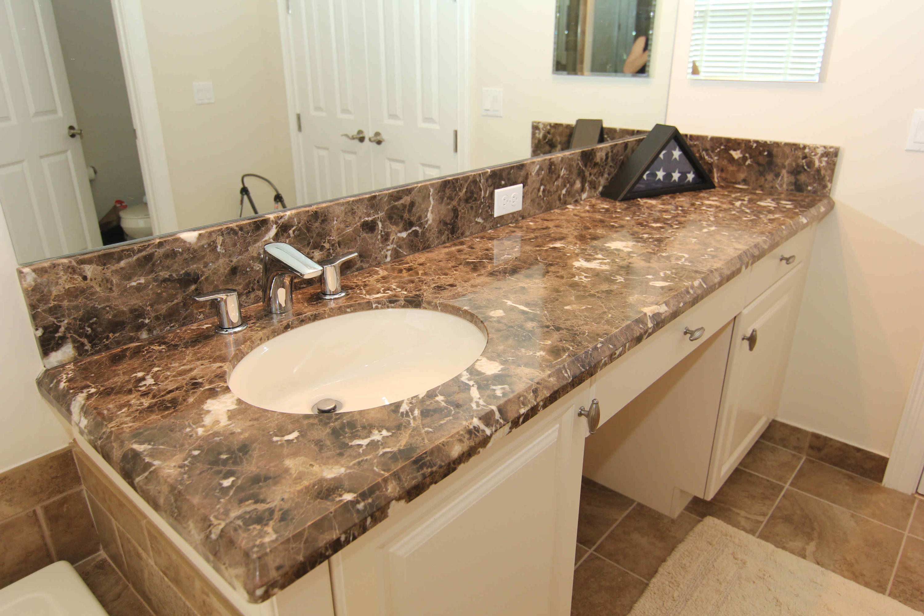 9487 Eden Roc Court Delray Beach, FL 33446 - Photo 27 of 41 Closeup Dark Emperador Marble