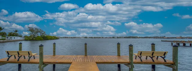 an outdoor view with patio