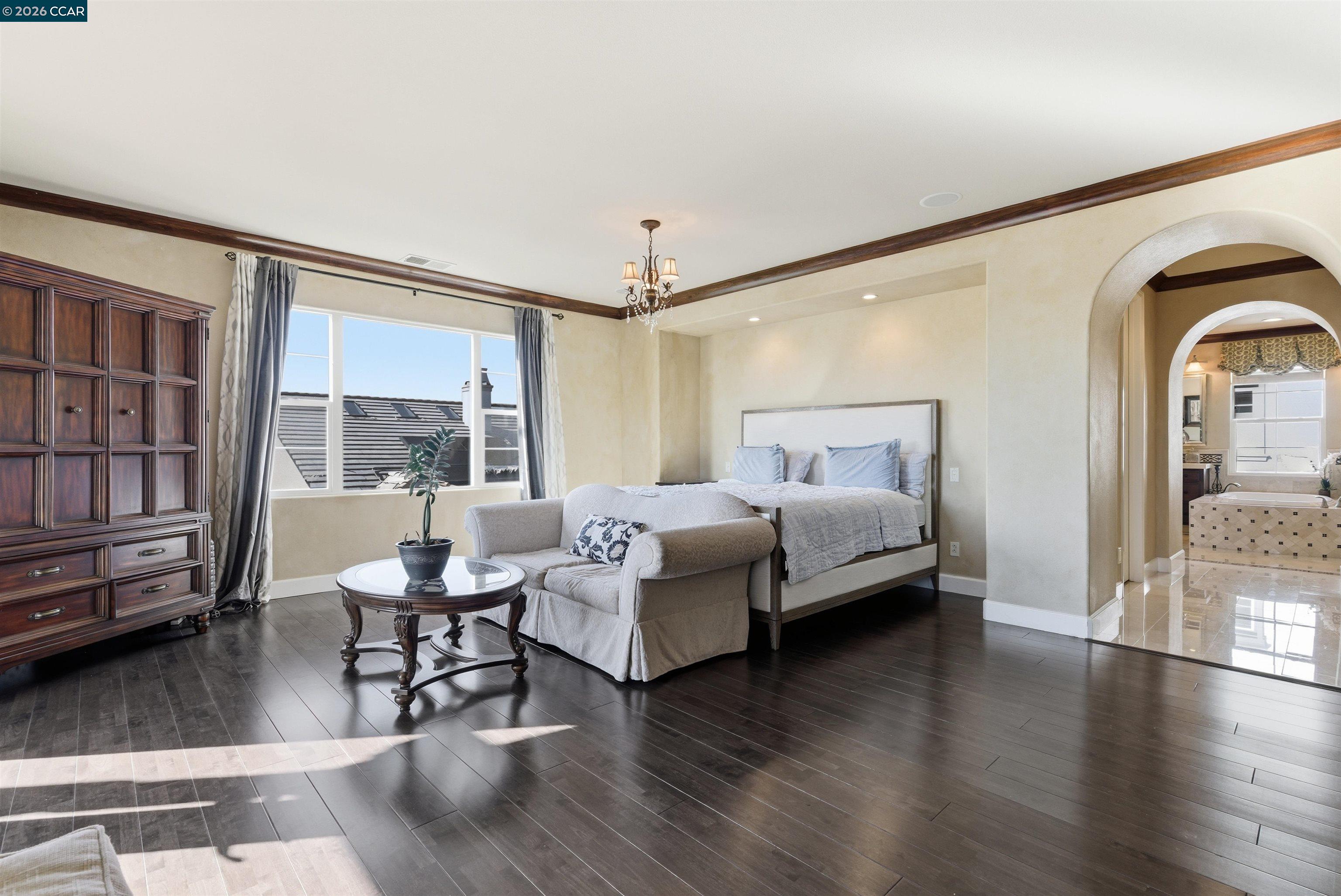 1041 South Wedgewood Road San Ramon, CA 94582 - Photo 18 of 33 a bedroom with a bed and wooden floor