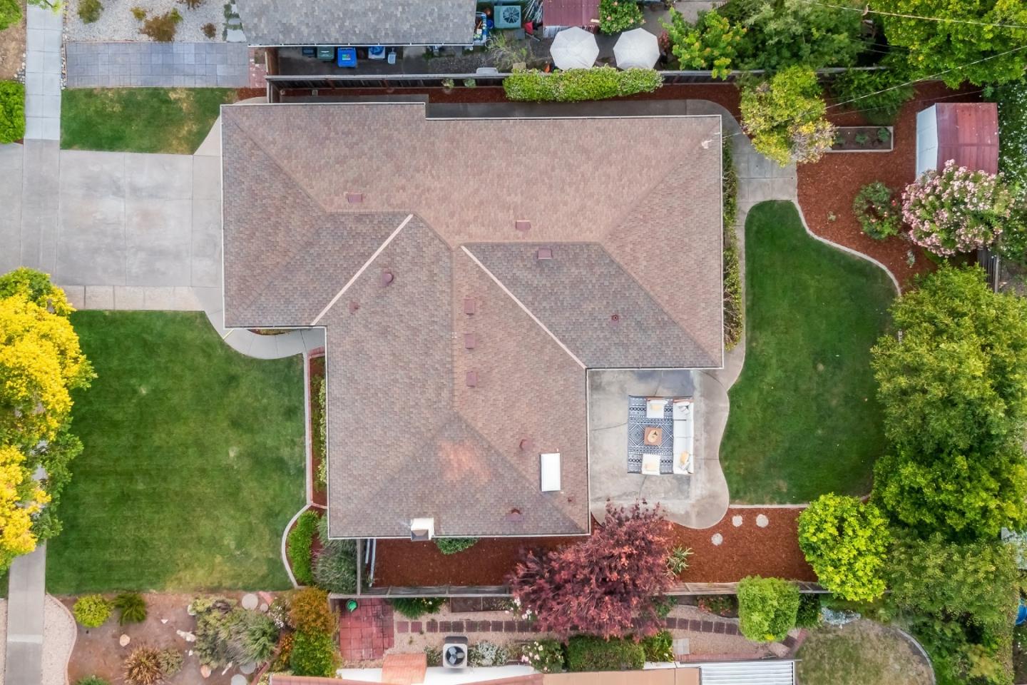 4825 Blue Ridge Drive San Jose, CA 95129 - Photo 34 of 39 an aerial view of a house with a yard