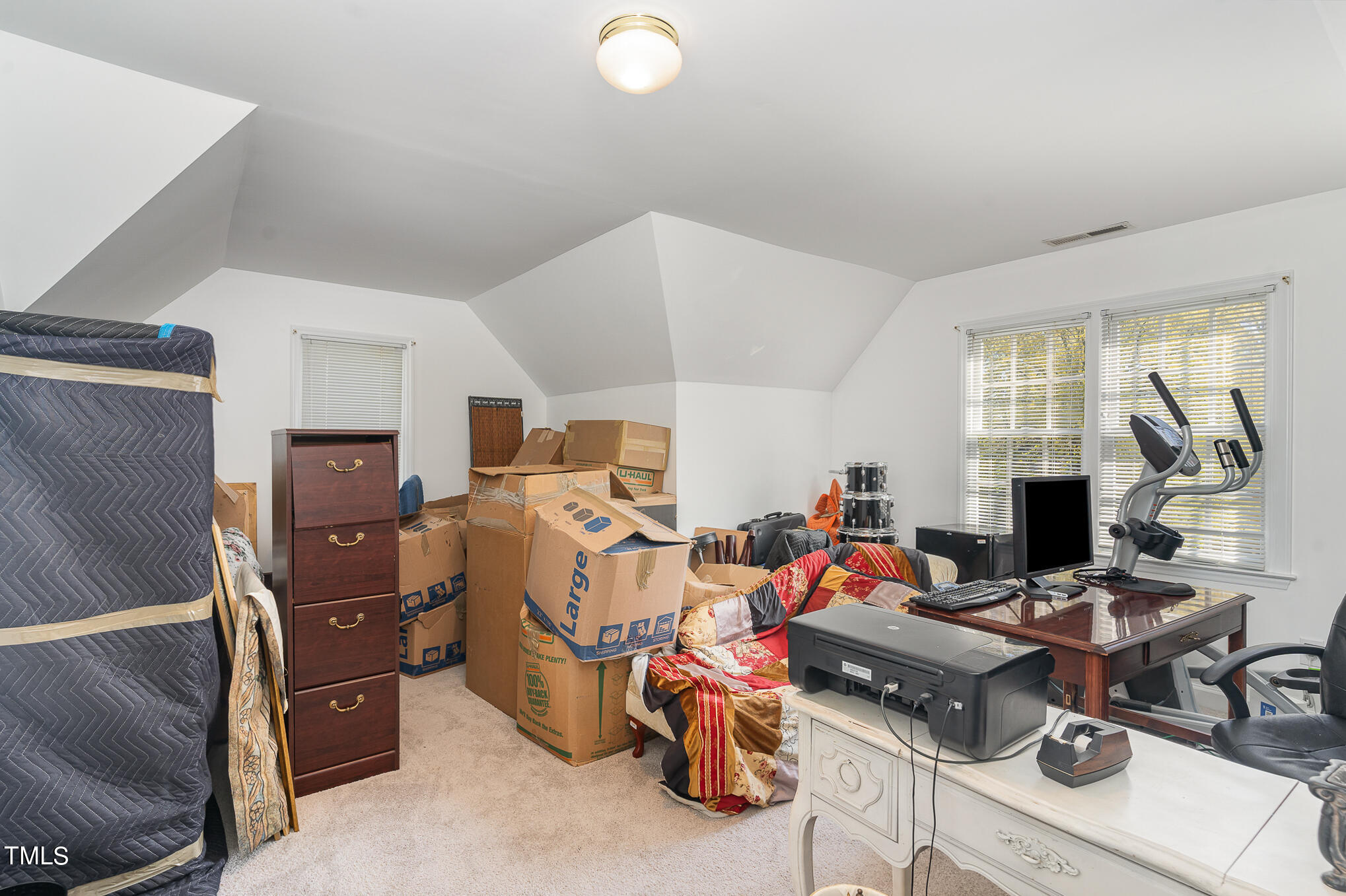 6020 Bur Trail Raleigh, NC 27616 - Photo 20 of 28 a living room with furniture and a flat screen tv