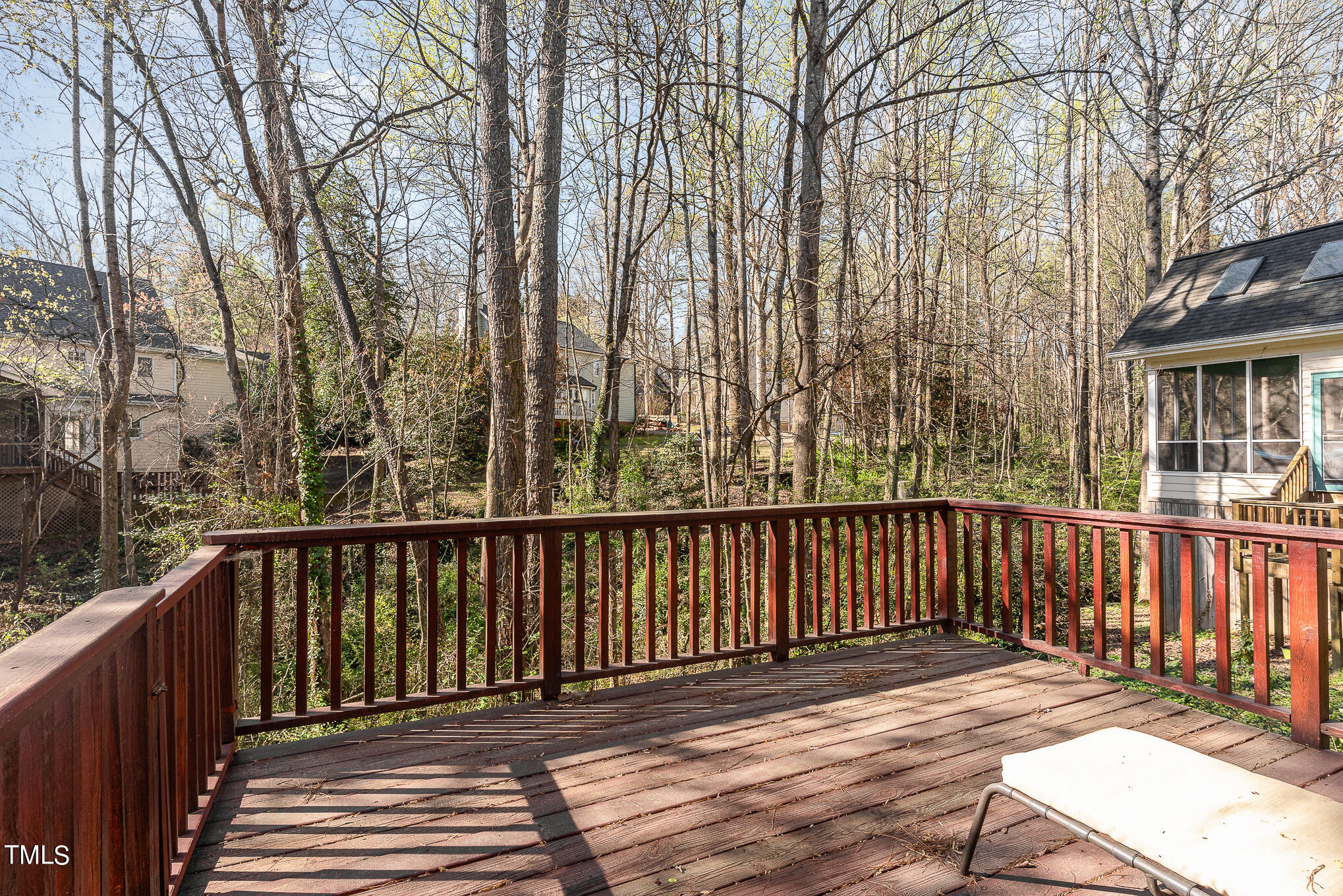 6020 Bur Trail Raleigh, NC 27616 - Photo 24 of 28 a view of a wooden roof deck