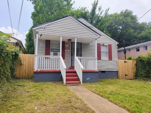a front view of a house